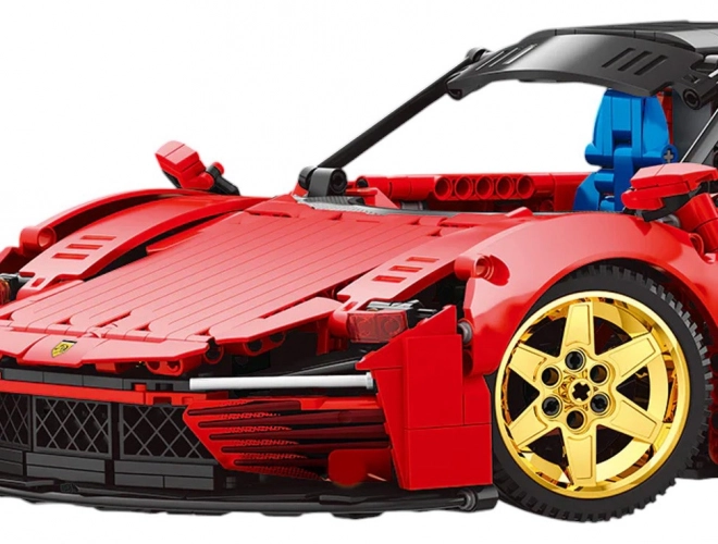 Ensemble de blocs de construction voiture de sport rouge