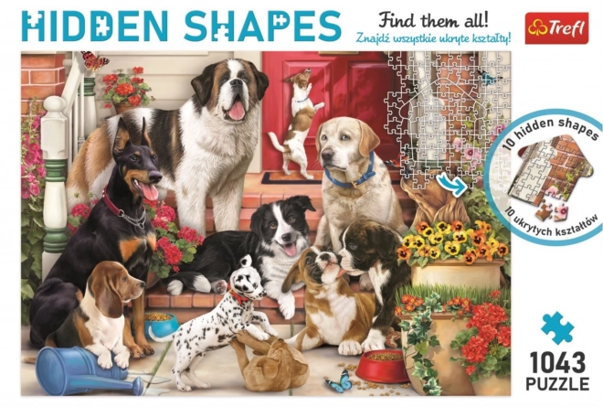 Puzzle formes cachées chien amusement