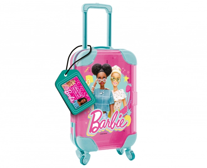Barbie ensemble créatif de voyage dans une valise