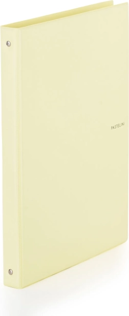 Carnet à anneaux A4 jaune pastel avec couverture PVC