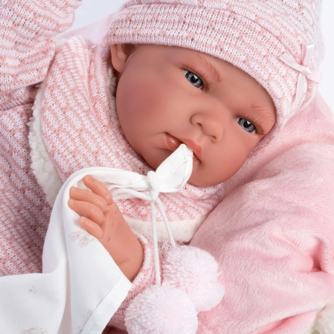 Llorens 73860 NOUVEAU-NÉ FILLE - poupée réaliste bébé avec corps en vinyle complet - 40 cm