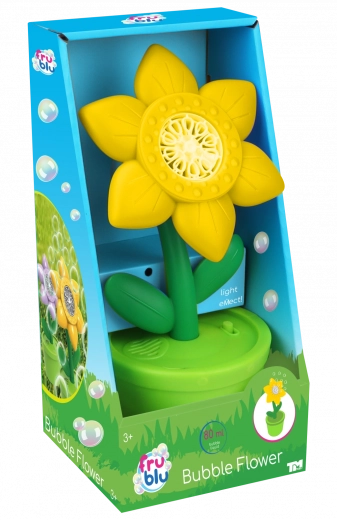 machine à bulles fleur Fru Blu + 2 recharges 2×40 ml