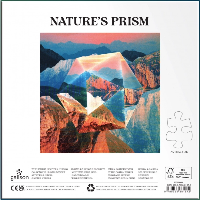 Galison Puzzle Prisme Naturel 500 Pièces