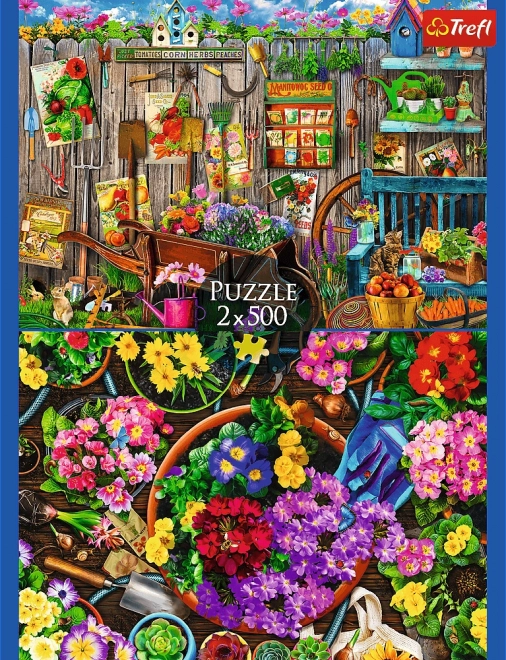 Puzzle TREFL Jardinage double emballage 500 pièces