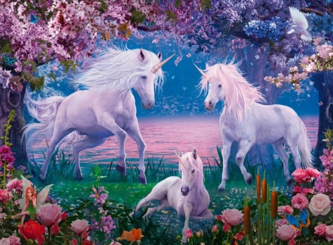 Puzzle Magnifique Licornes 100 pièces