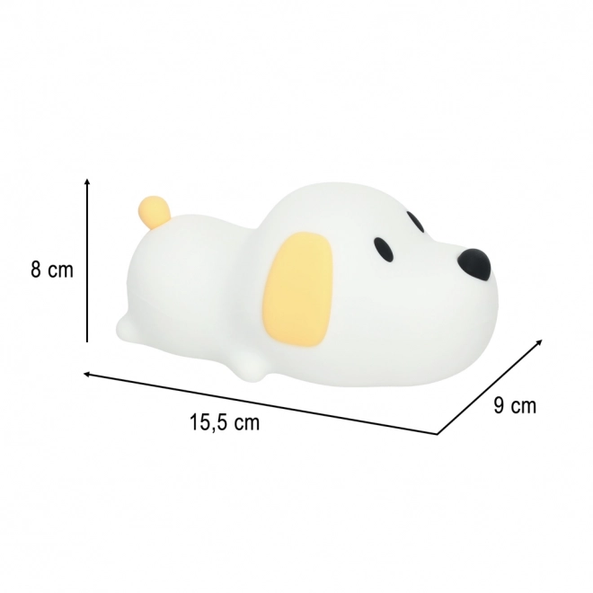 Lampe de nuit tactile en silicone pour enfants LED USB en forme de chiot