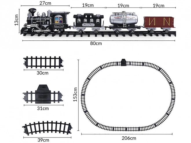 RC0612 Locomotive avec wagons télécommandés