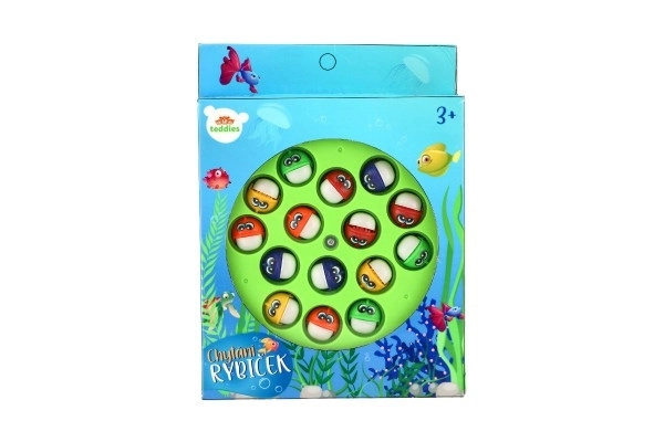 Jeu de pêche/jeu de société 16x17,5cm à piles dans une boîte 16x22x3,5cm