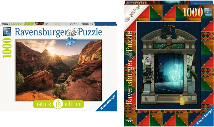 Puzzle Ravensburger 2×1000 pièces avec technologie SoftClick
