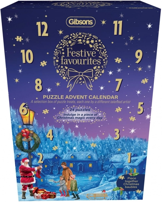 Calendrier de l'Avent puzzle Gibsons Préférences festives pour 24 jours