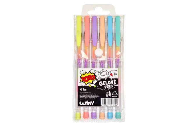 Ensemble de stylos gel 6 pièces Arc-en-ciel