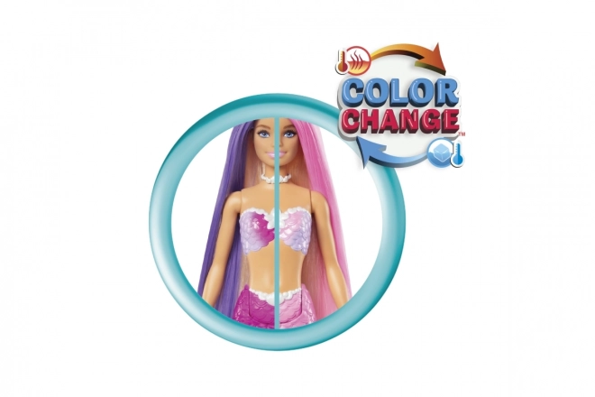Poupée Barbie Malibu sirène changeant de couleur