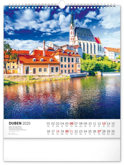 Calendrier mural Tchèque NOTIQUE 2025, 30 x 34 cm
