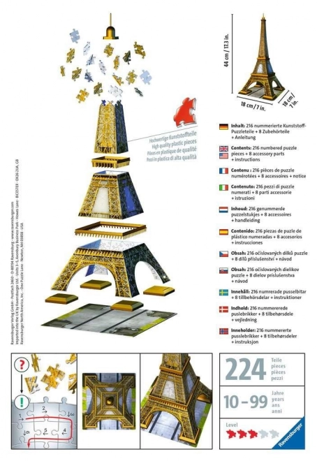 Puzzle 3D Ravensburger Tour Eiffel