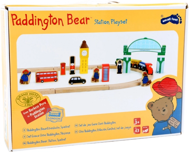 Petit Pied Circuit de Train Bois Paddington 43 pièces
