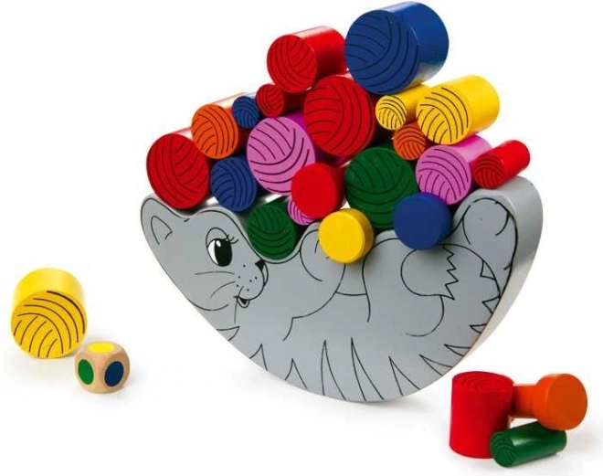 small foot jeu d’adresse en bois chat d’équilibre
