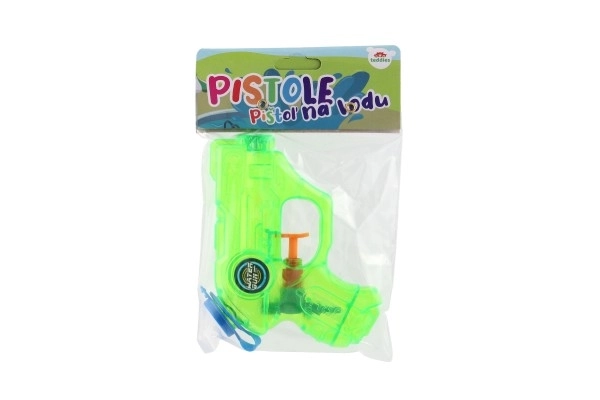 Pistolet à eau en plastique 11x10cm 2 couleurs en sachet