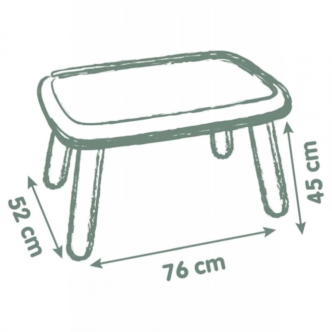 Petite table verte pour enfants