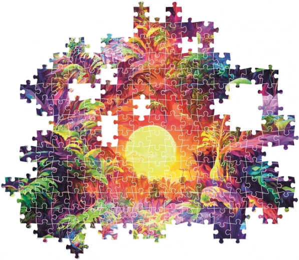 Motif de jungle éclatant à l’aube