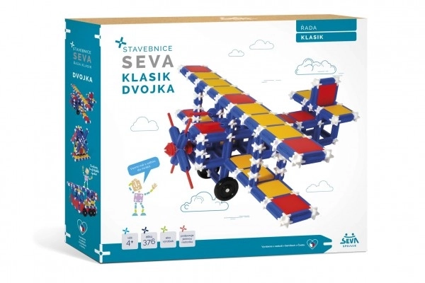 Jeu de construction SEVA KLASIK Deux Plastique 366 pièces en boîte 36x33,5x5cm