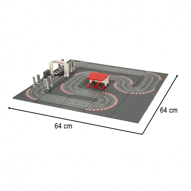 Piste de course de police électrique avec blocs de construction