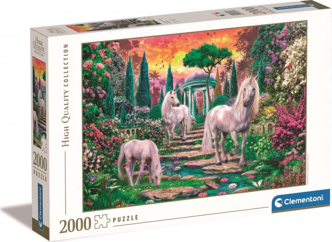 Puzzle Licornes dans le jardin - 2000 pièces