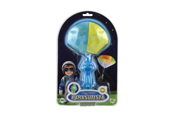 Parachutiste lumineux avec parachute 12cm