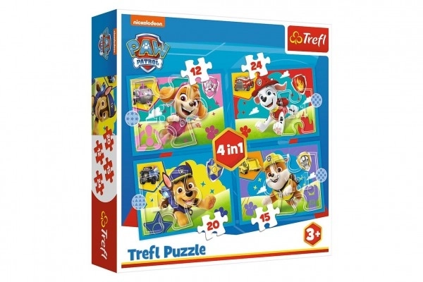 Puzzle 4 en 1 Chiens en course Pat' Patrouille