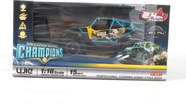 voiture tout-terrain RC 1:18 jaune