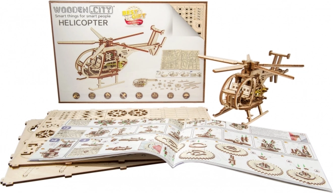 Puzzle 3D en bois hélicoptère