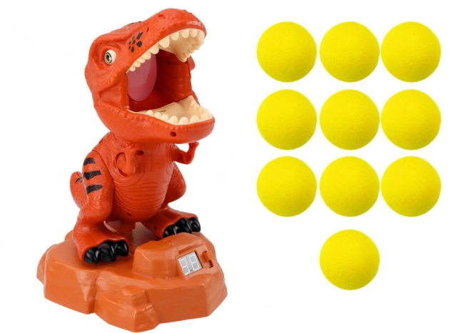 Jeu amusant de tir de dinosaures avec balles en mousse