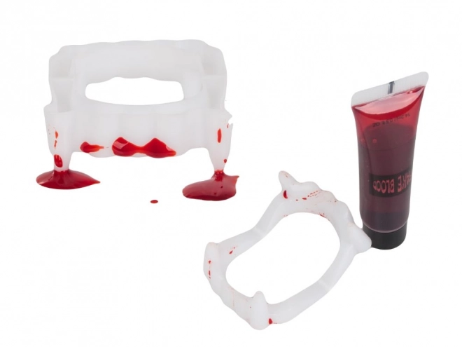 Kit de dents fausses et de sang pour Halloween