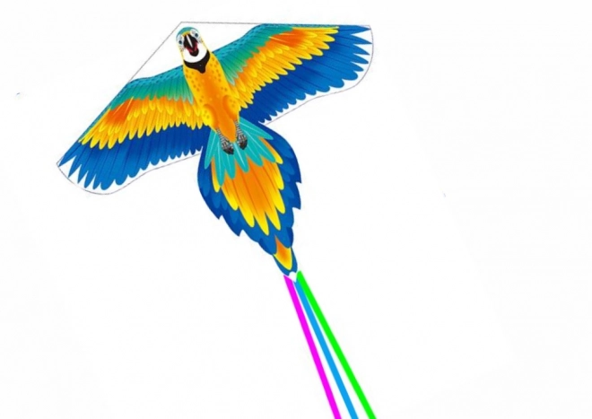 Grand cerf-volant oiseau longue queue rubans perroquet coloré 250cm x 140cm