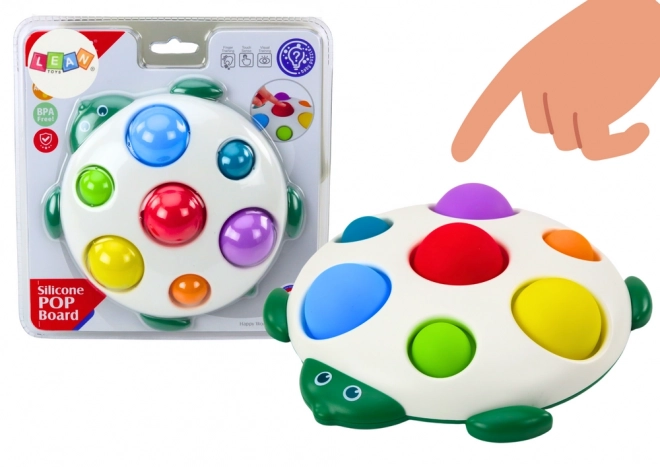 Tortue Sensorielle Jouet Éducatif Plateau Pop-It Cartes