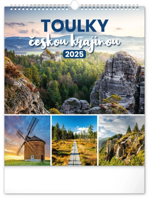 Calendrier mural NOTIQUE Balades dans le paysage tchèque 2025, 30 x 34 cm