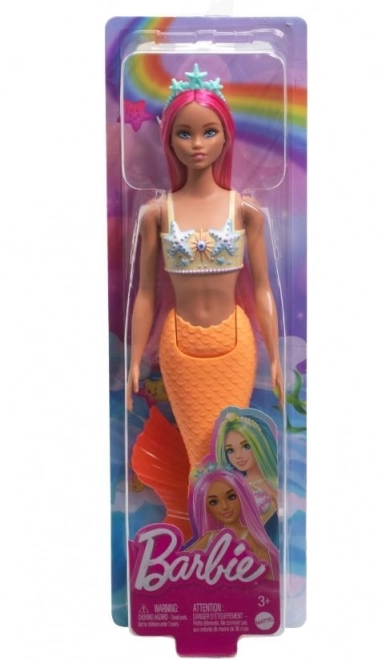 Poupée Barbie Sirène avec queue orange