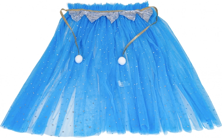 Jupe/cape légère en tulle bleu