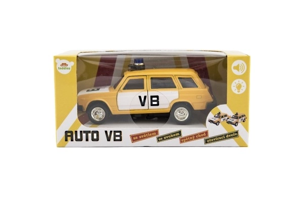 Voiture de police VB Lada Combi métal/plastique 12 cm avec lumière et son