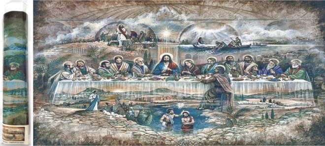 Peinture diamant La Cène 80 × 40 cm