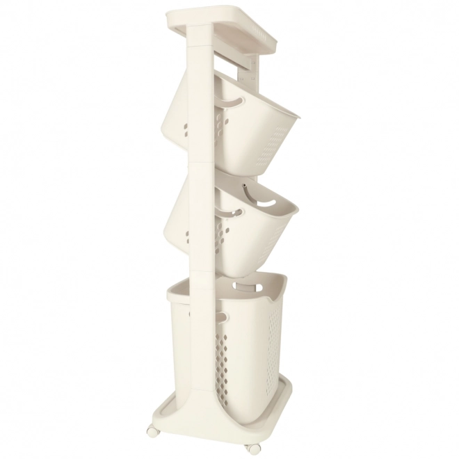 Organisateur roulant triple pour jouets et vêtements