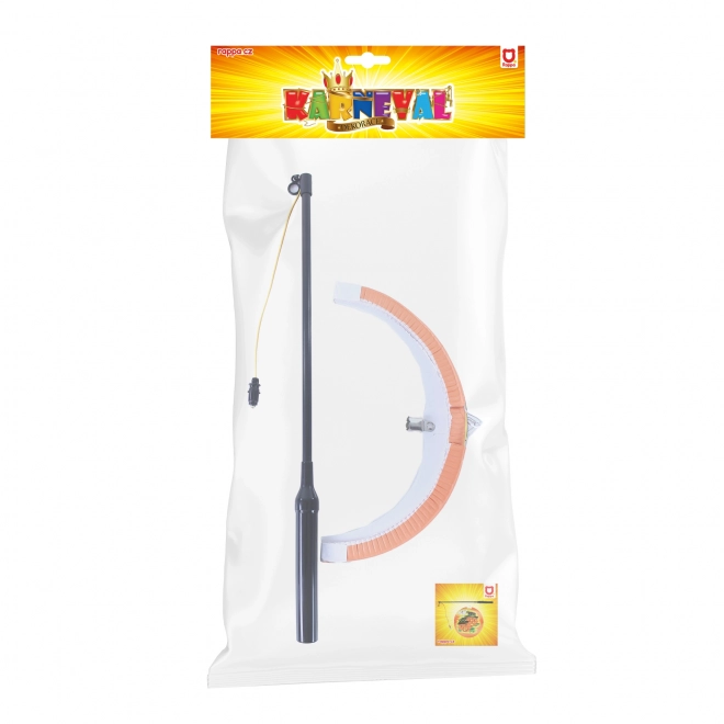 Lampion Halloween citrouille joyeuse 15 cm avec bâton lumineux 40 cm