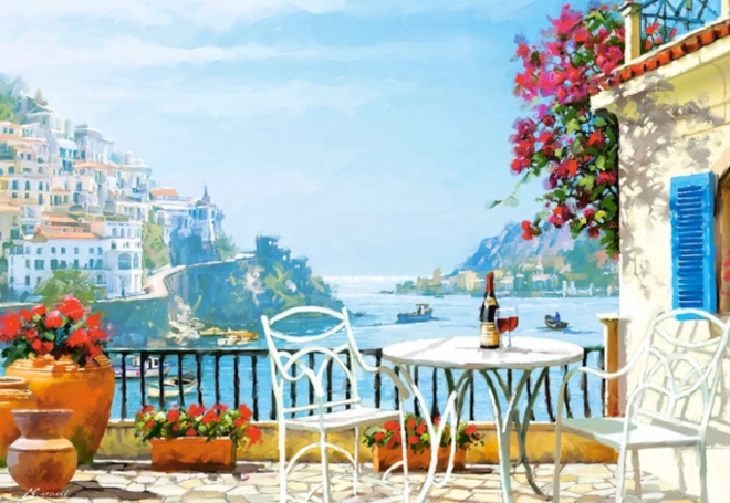 Puzzle 1000 pièces – vin méditerranéen pour deux