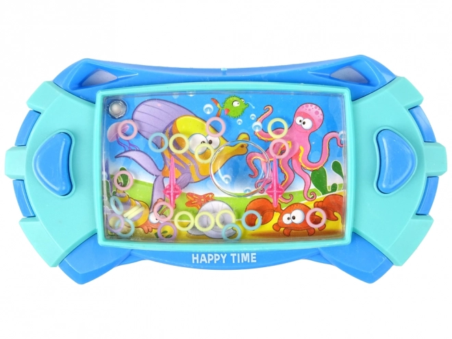 Jeu aquatique d'adresse animaux marins console bleue