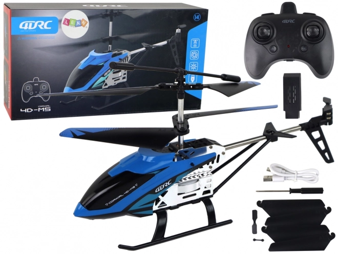 Hélicoptère RC en aluminium 2.4G Bleu 15 minutes de vol