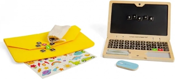 Ordinateur portable magnétique en bois pour enfants