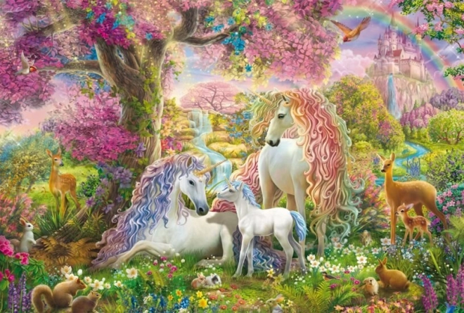 SCHMIDT Puzzle Fleurs et Licornes 150 pièces