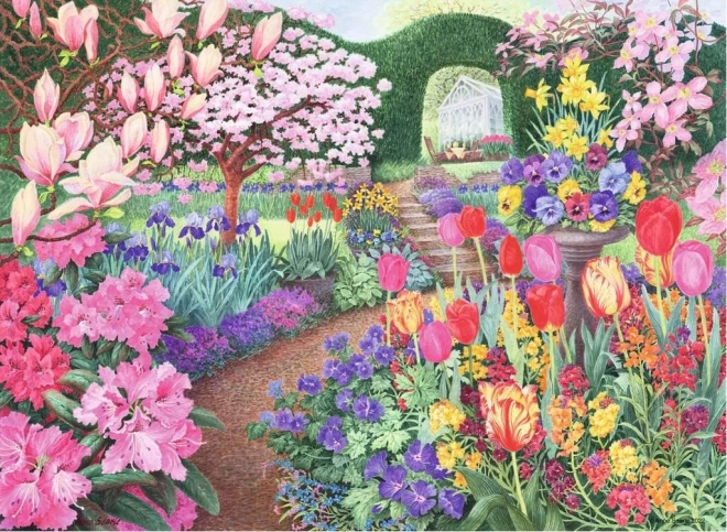 RAVENSBURGER Puzzle Magnifiques jardins 4x500 pièces