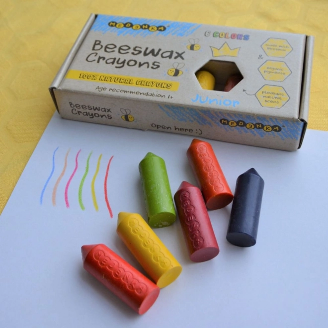 Crayons de cire écologiques Junior 6 pièces