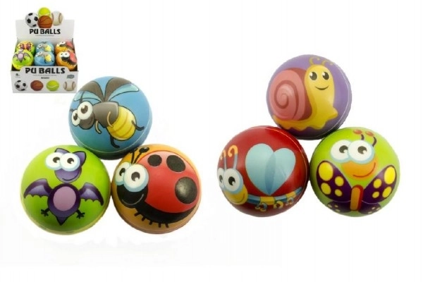 Balle en mousse avec motif d'animaux