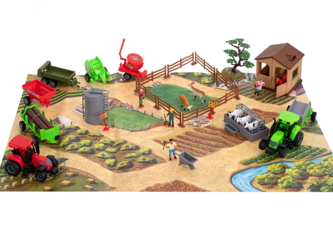 Grande ferme sur tapis 100 × 70 cm